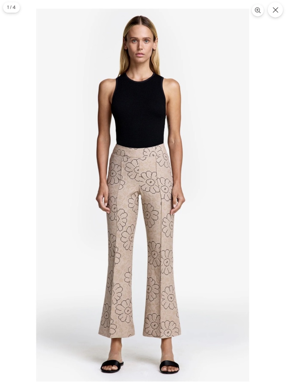 Smythe Cropped Pintuck Pant